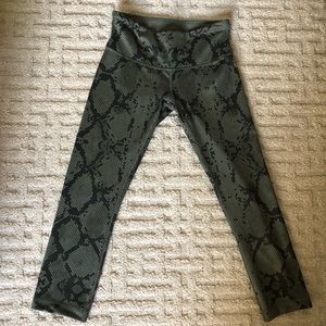 Snake skin print Lululemon leggings